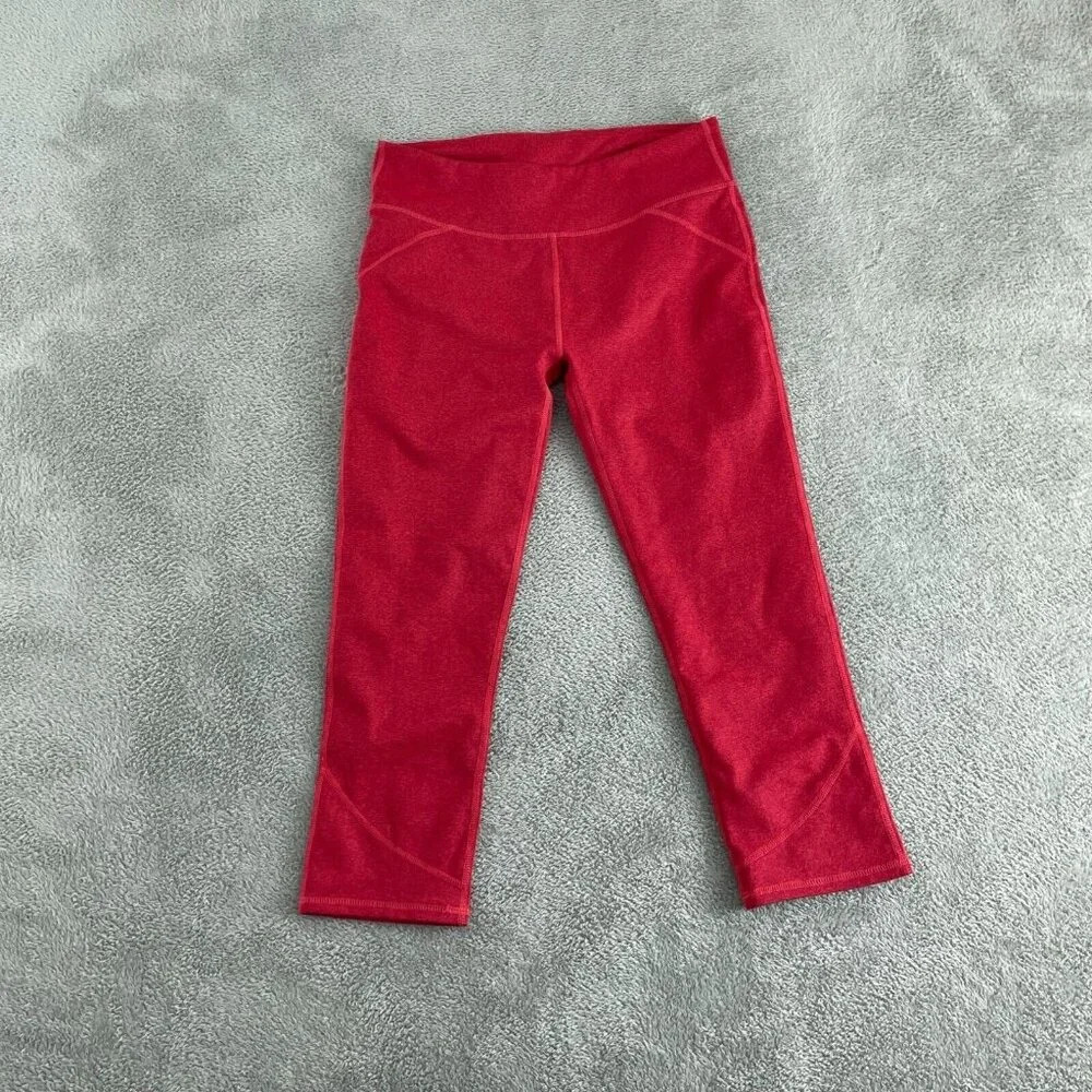 Fabletics Red High-Waist Athletic Leggings For Women 4492